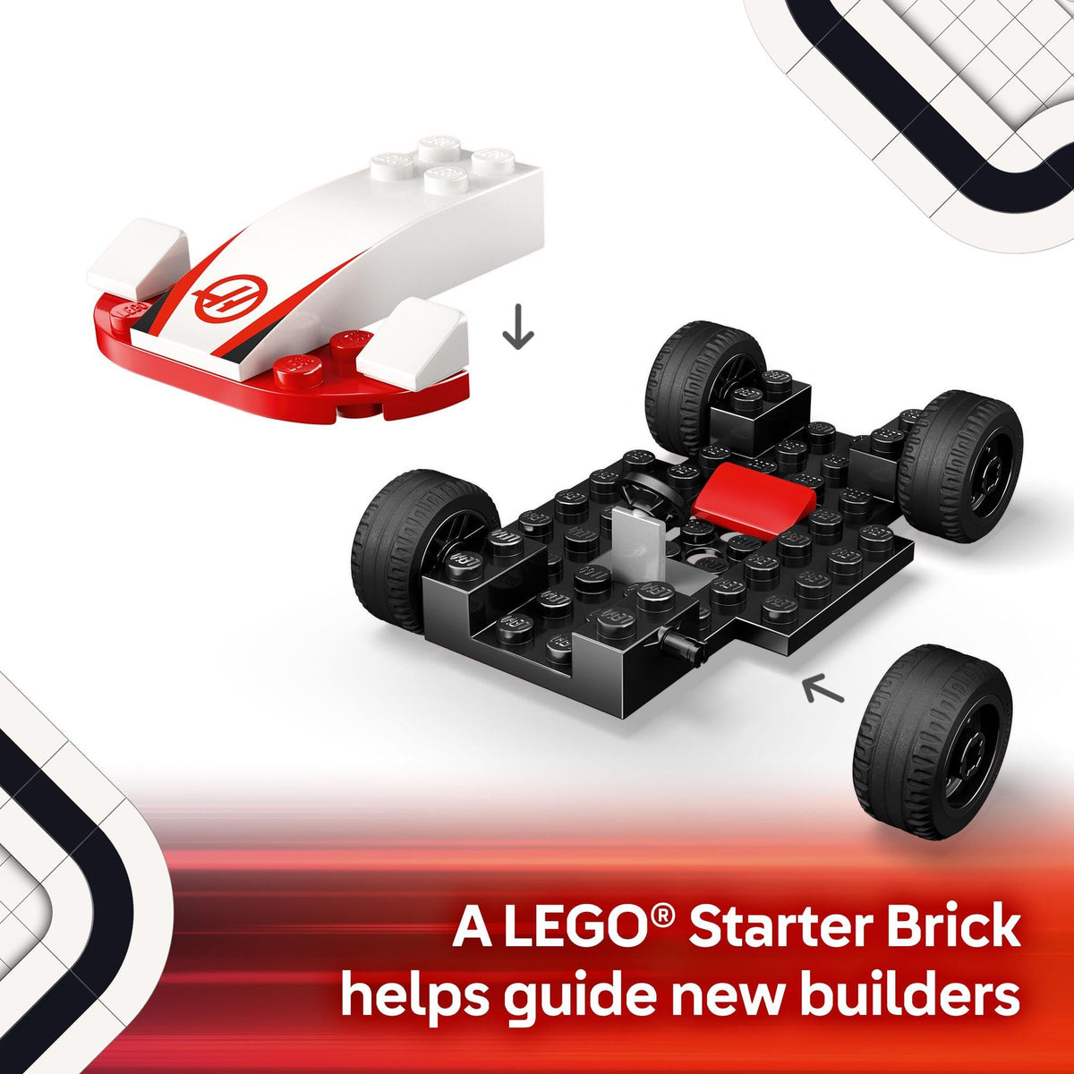 LEGO City F1 Williams Racing & Haas F1 Race Cars Building Toy for 4+ Year Old Boys, Girls & Toddlers, Formula 1 Construction Set with 2 Kids Toy Cars and 2 Driver Minifigures, Model Kit for Fans 60464