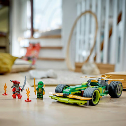 LEGO NINJAGO Lloyd’s Pull-Back Race Car Toy for 7+ Year Old Boys & Girls, Dragons Rising Building Construction Set with 2 Ninja Minifigures for Imaginative Play, Creative Kids Toy 71828