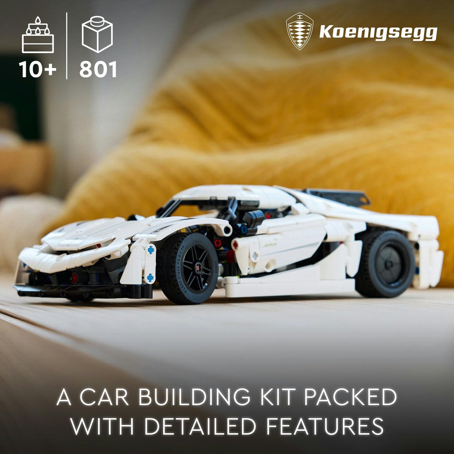 LEGO Technic Koenigsegg Jesko Absolut White Hypercar 42184