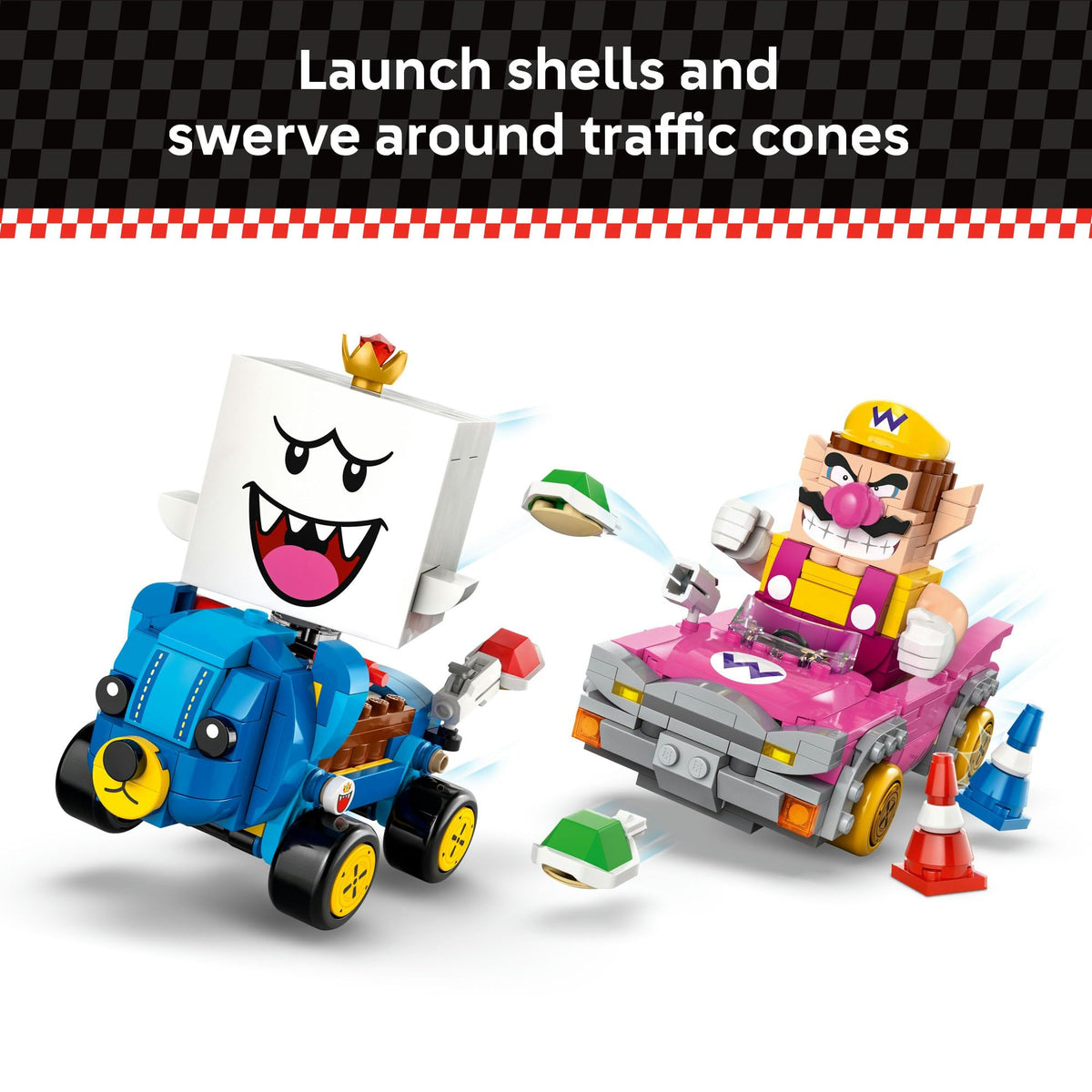 LEGO® Super Mario™: Mario Kart™ – Wario & King Boo Figures 72038 Badwagon and Teddy Buggy Drifting Toy Vehicles for Kids, Nintendo® Character Toy Idea for Boys, Girls and Any Gamers Aged 8 Plus