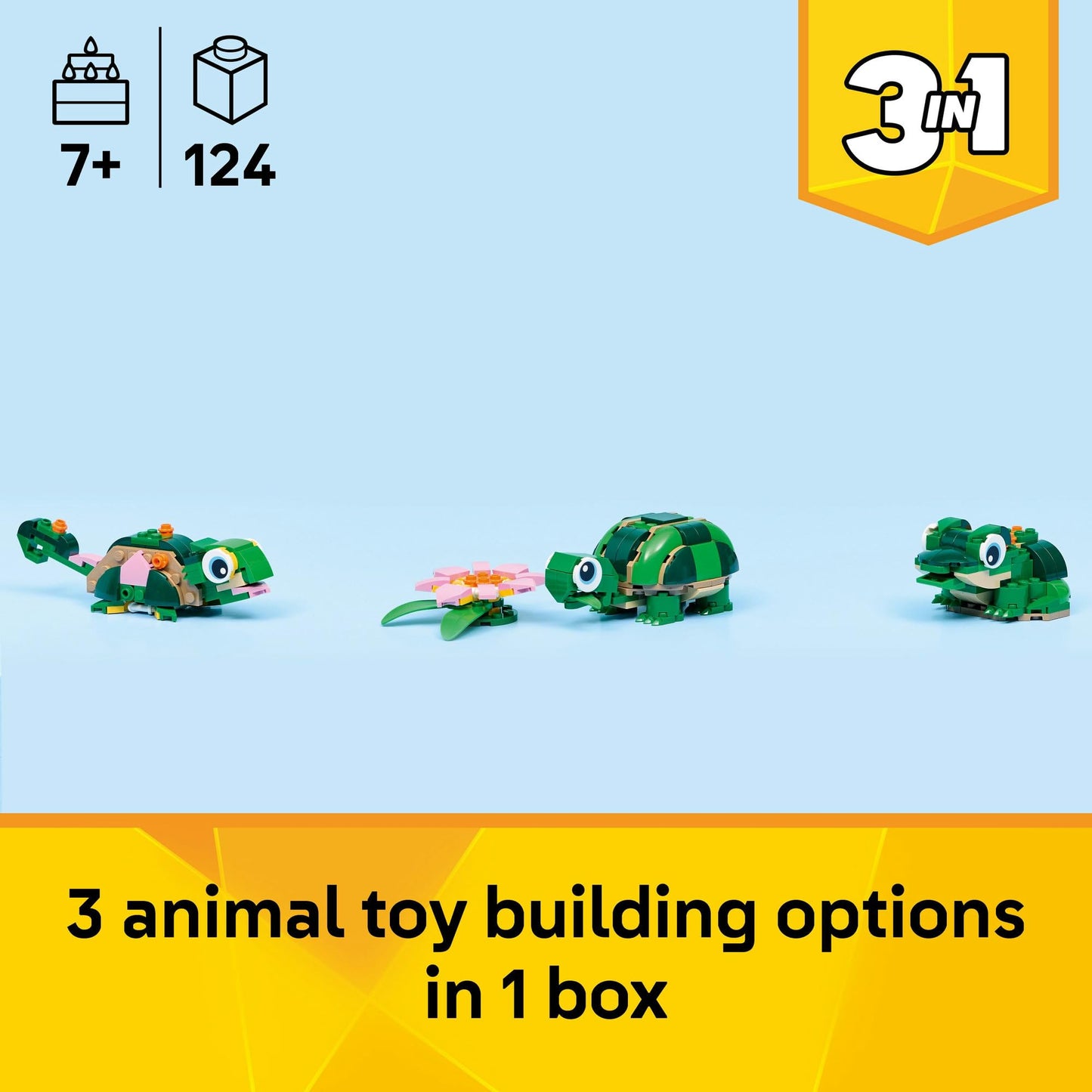 LEGO Creator 3 in 1 Turtle with a Water Lily Flower 31377