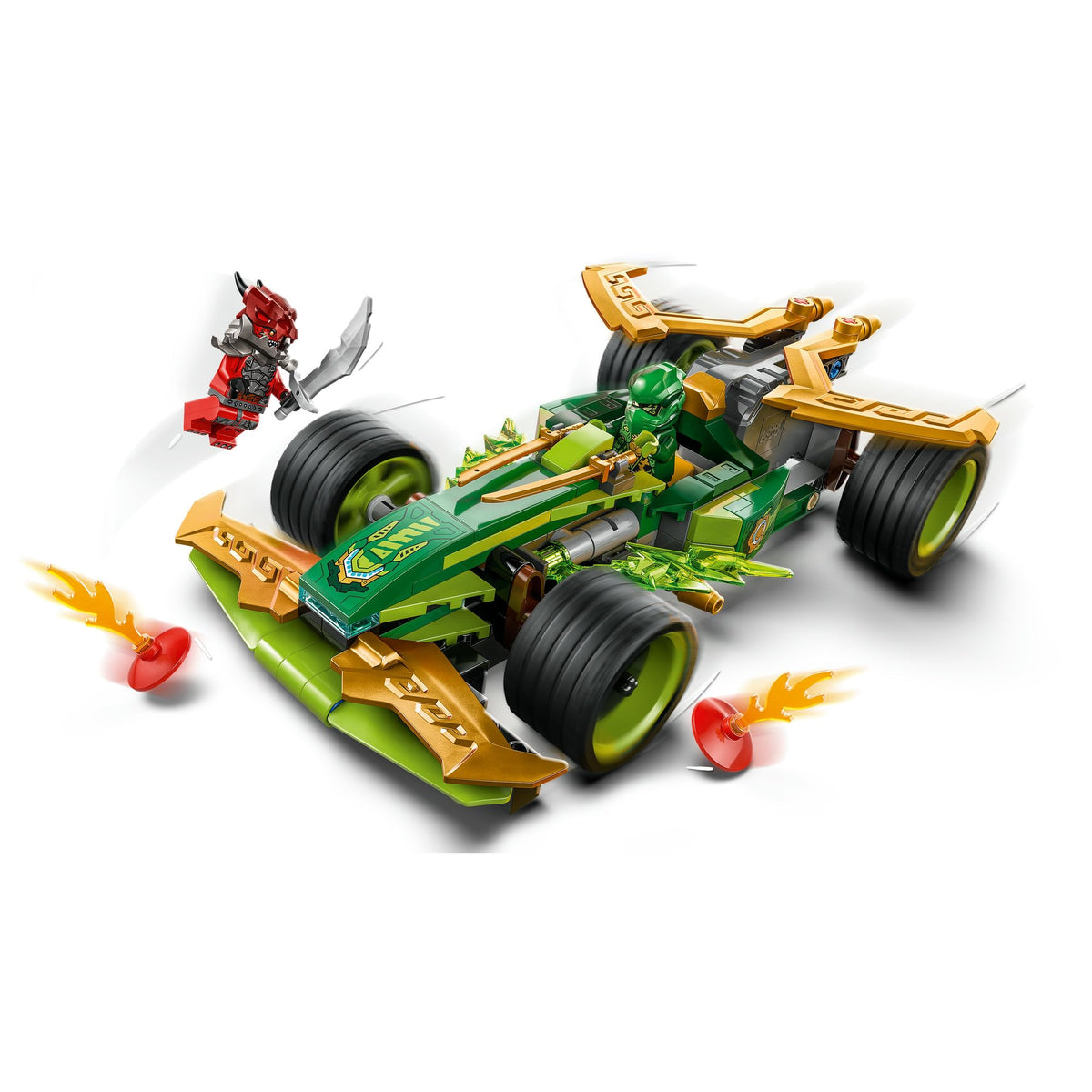 LEGO NINJAGO Lloyd’s Pull-Back Race Car Toy for 7+ Year Old Boys & Girls, Dragons Rising Building Construction Set with 2 Ninja Minifigures for Imaginative Play, Creative Kids Toy 71828