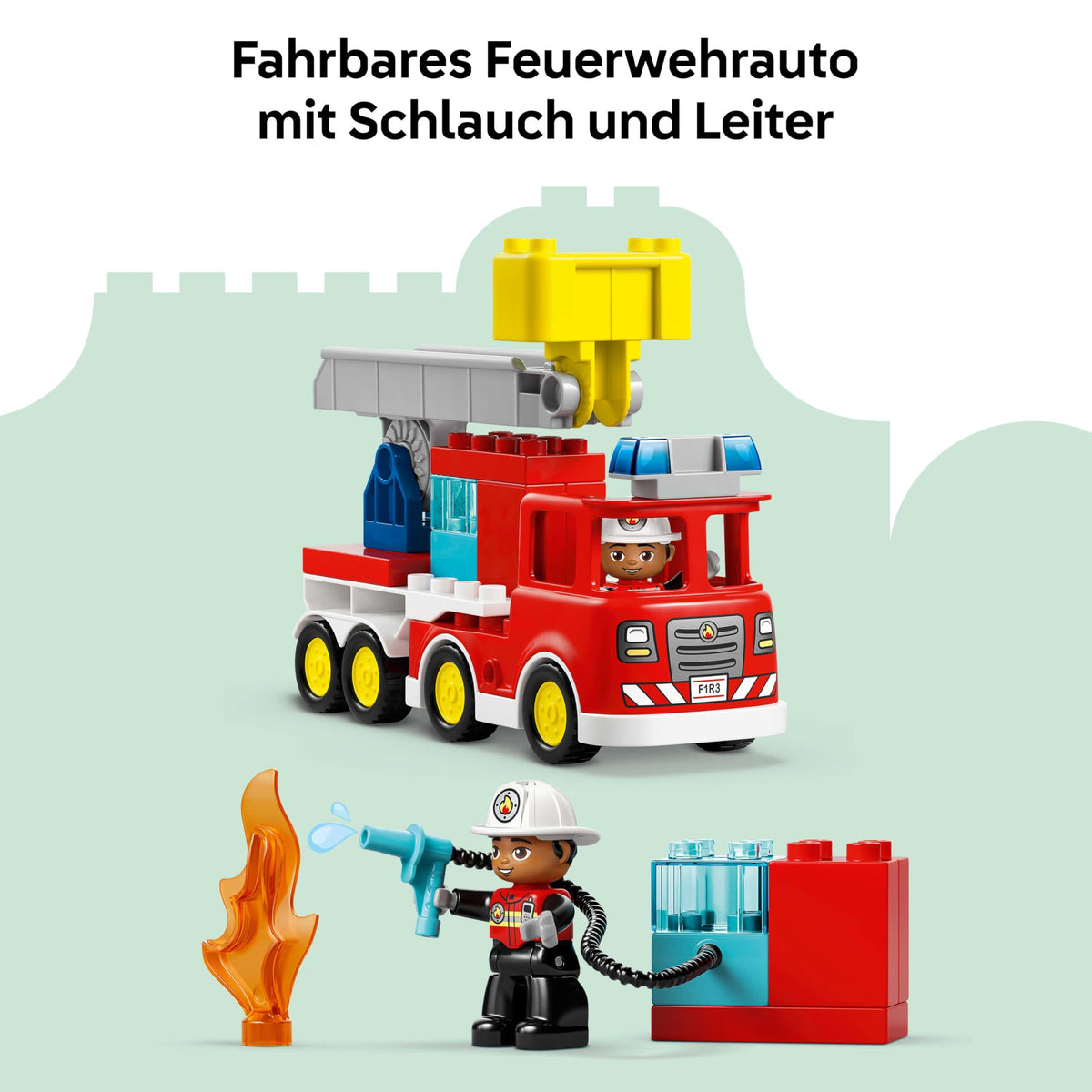 LEGO DUPLO Fire Truck with Hose and Firefighter 10473