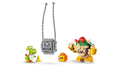 LEGO Super Mario 72039 Mario Kart – Bowser's Castle features Bowser, Yoshi, a Thwomp and a Lava Bubble