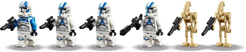 LEGO Star Wars 501st Legion Clone Troopers 75280 includes 4 Minifigures plus 2 Battle Droids and weapons for battles