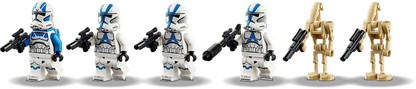 LEGO Star Wars 501st Legion Clone Troopers 75280 includes 4 Minifigures plus 2 Battle Droids and weapons for battles