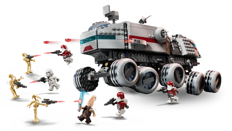 LEGO® Star Wars: Republic Juggernaut 75413 with 5 minifigures and 3 battle droids