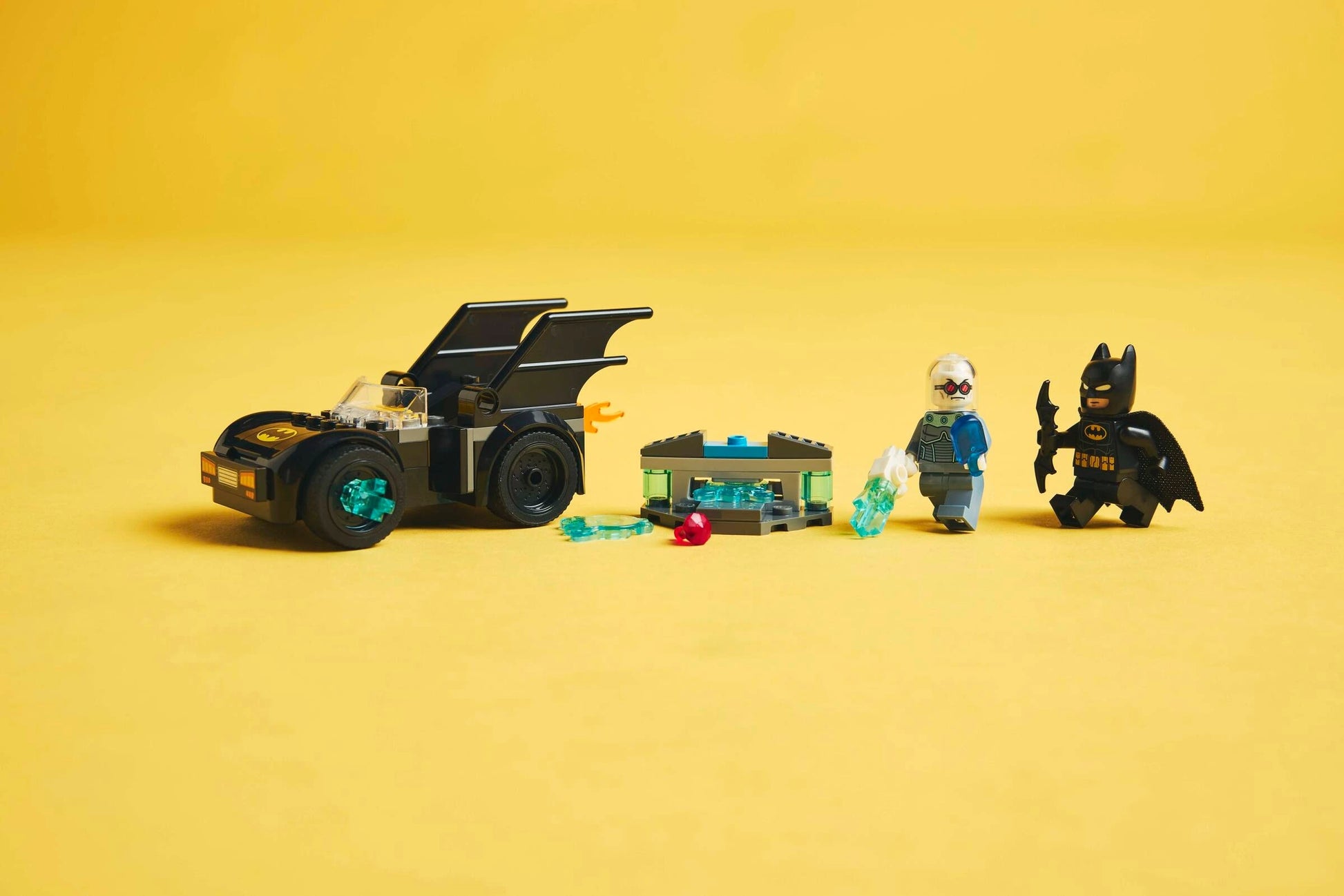 LEGO DC Batman: Batman & Batmobile vs. Mr. Freeze 76301 includes Mr. Freeze™ and Batman™ minifigures, plus a buildable Batmobile™