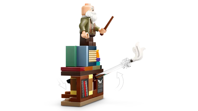 LEGO® Harry Potter™ Hogwarts™ Castle: Charms Class 76422 features a Wingardium Leviosa feather-levitation function