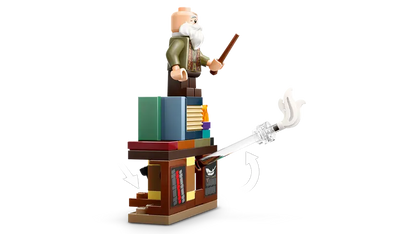 LEGO® Harry Potter™ Hogwarts™ Castle: Charms Class 76422 features a Wingardium Leviosa feather-levitation function