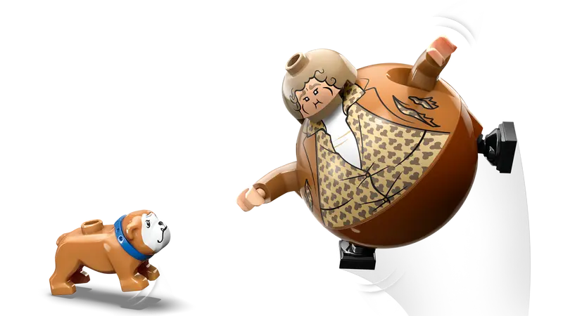 LEGO® Harry Potter™ Privet Drive: Aunt Marge's Visit 76451 features Inflated Aunt Marge and Ripper the dog figure
