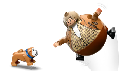 LEGO® Harry Potter™ Privet Drive: Aunt Marge's Visit 76451 features Inflated Aunt Marge and Ripper the dog figure