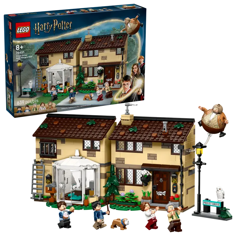 LEGO® Harry Potter™ Privet Drive: Aunt Marge's Visit 76451 with packaging