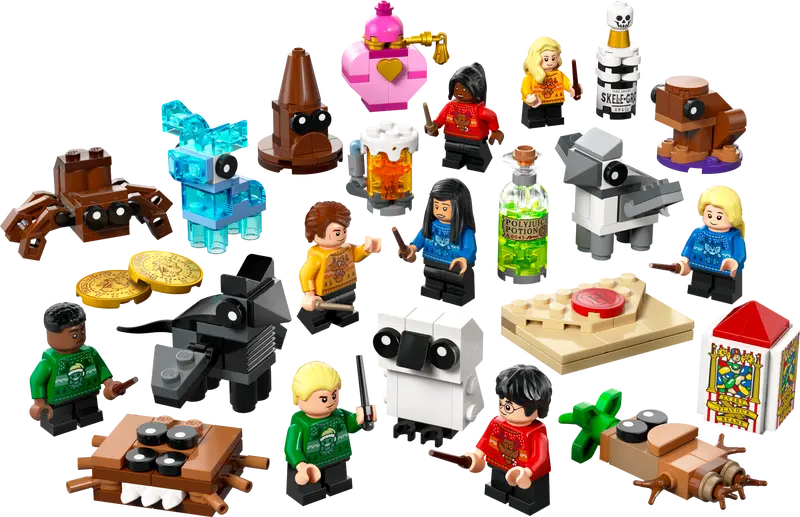 LEGO® Harry Potter™ Advent Calendar 2025 (76456) includes 8 minifigures, 9 mini builds and 6 buildable figures