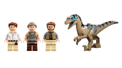 LEGO Jurassic World Raptor & Titanosaurus Tracking Mission 76973 includes 2 dinosaurs and 3 film character minifigures