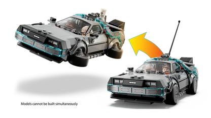 LEGO Speed Champions Time Machine from Back to the Future 77256 it can be rebuilt into flying mode with sideways wheels 
