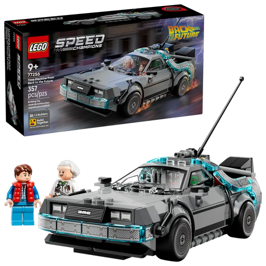 LEGO Speed Champions Time Machine from Back to the Future 77256 with packaging