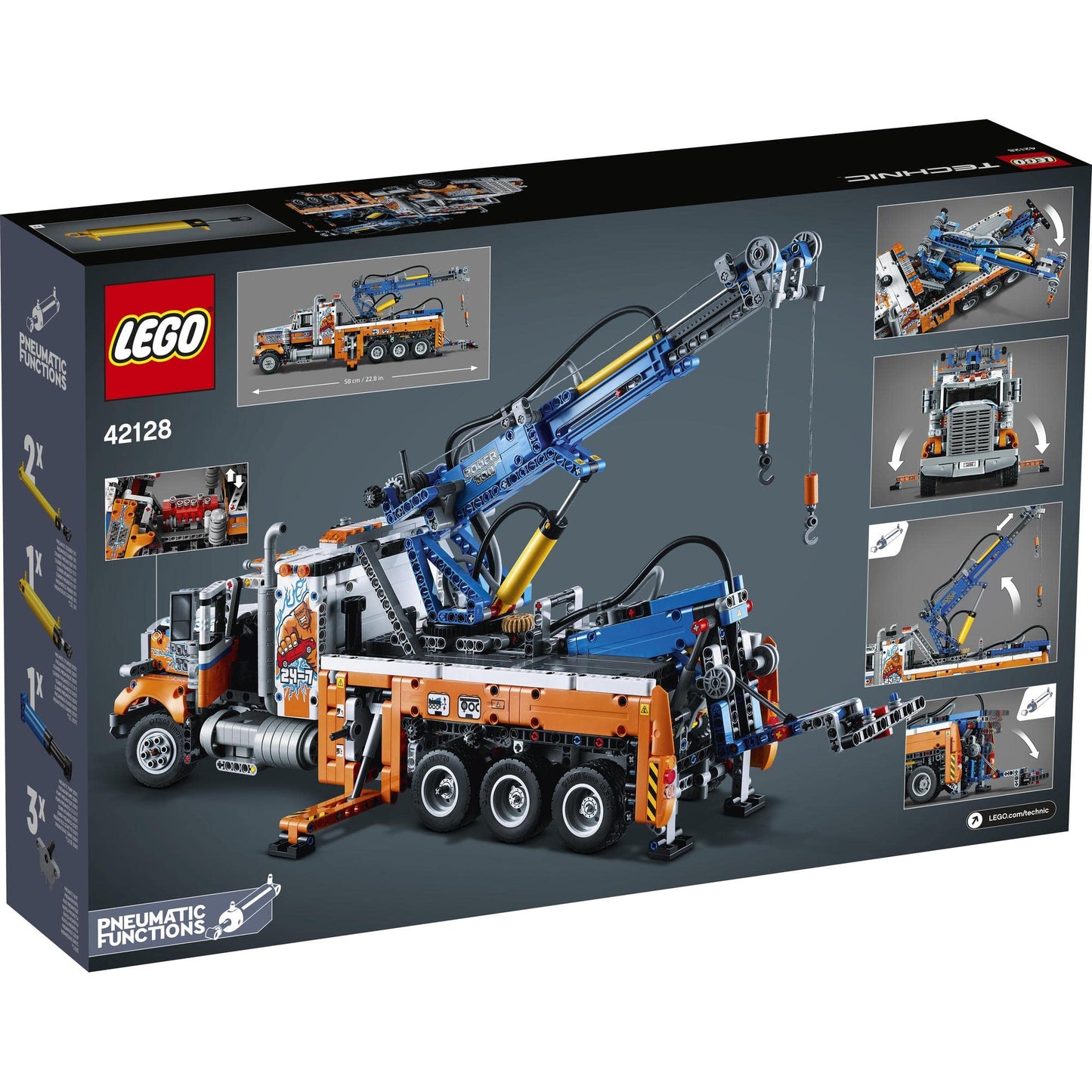 LEGO Technic Heavy-Duty Tow Truck with Crane 42128