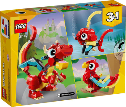 LEGO Creator 3 in 1 Red Dragon Toy 31145