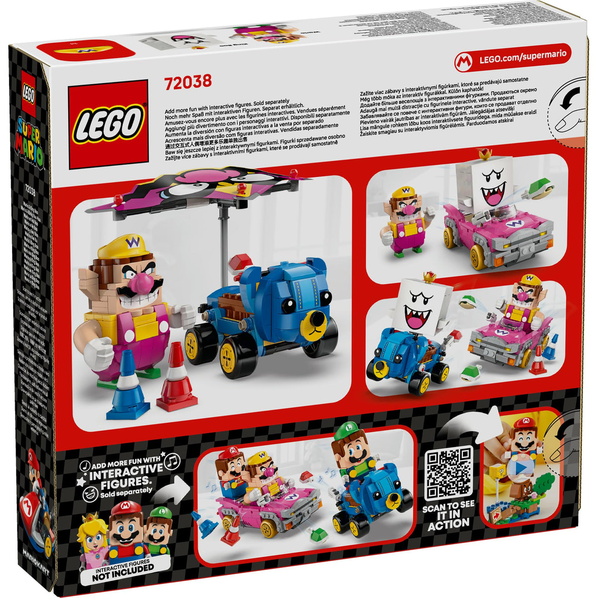 LEGO® Super Mario™: Mario Kart™ – Wario & King Boo Figures 72038 Badwagon and Teddy Buggy Drifting Toy Vehicles for Kids, Nintendo® Character Toy Idea for Boys, Girls and Any Gamers Aged 8 Plus