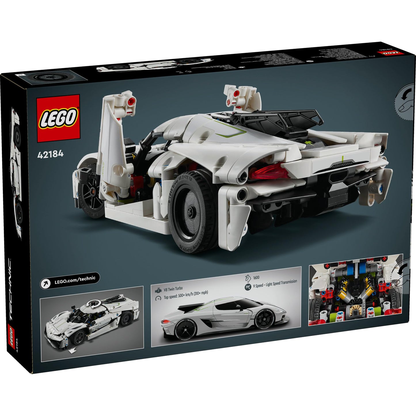 LEGO Technic Koenigsegg Jesko Absolut White Hypercar 42184