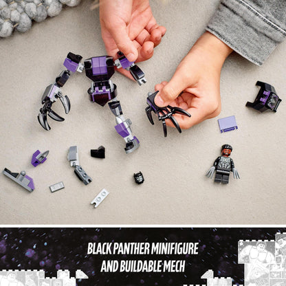 LEGO Marvel Black Panther Mech Armor Building Kit; Collectible Mech and Minifigure for Super-Hero Kids Aged 7+ 76204