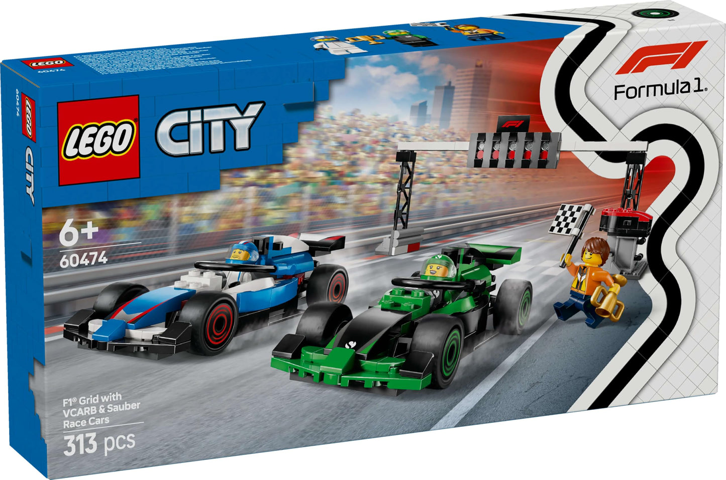 LEGO City F1 Grid with VCARB & Sauber Race Cars 60474