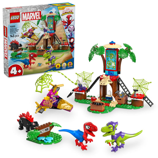 LEGO Marvel Spidey and His Amazing Friends Spidey and Gobby’s Raptor Battle at Tree House HQ  11200