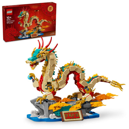 LEGO Spring Festival Auspicious Dragon Buildable Figure, Dragon Toy 80112