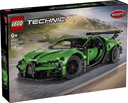 LEGO Technic Green Bugatti Chiron Pur Sport Hypercar Set 42241