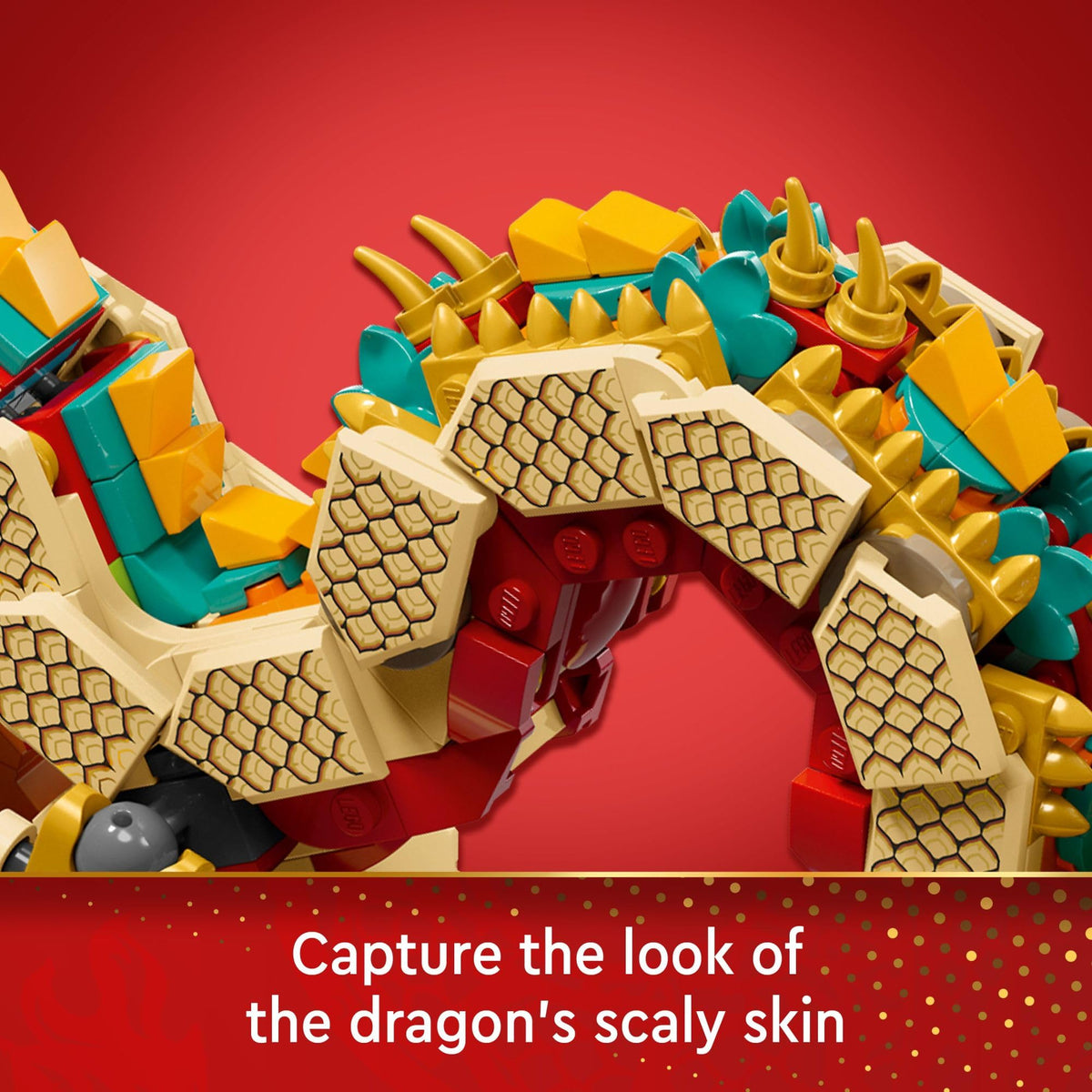 LEGO Spring Festival Auspicious Dragon Buildable Figure, Dragon Toy 80112