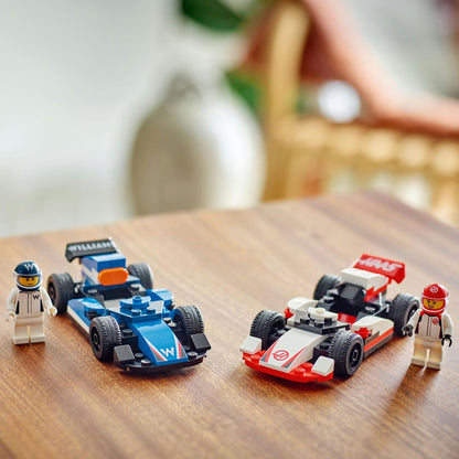 LEGO City F1 Williams Racing & Haas F1 Race Cars Building Toy for 4+ Year Old Boys, Girls & Toddlers, Formula 1 Construction Set with 2 Kids Toy Cars and 2 Driver Minifigures, Model Kit for Fans 60464