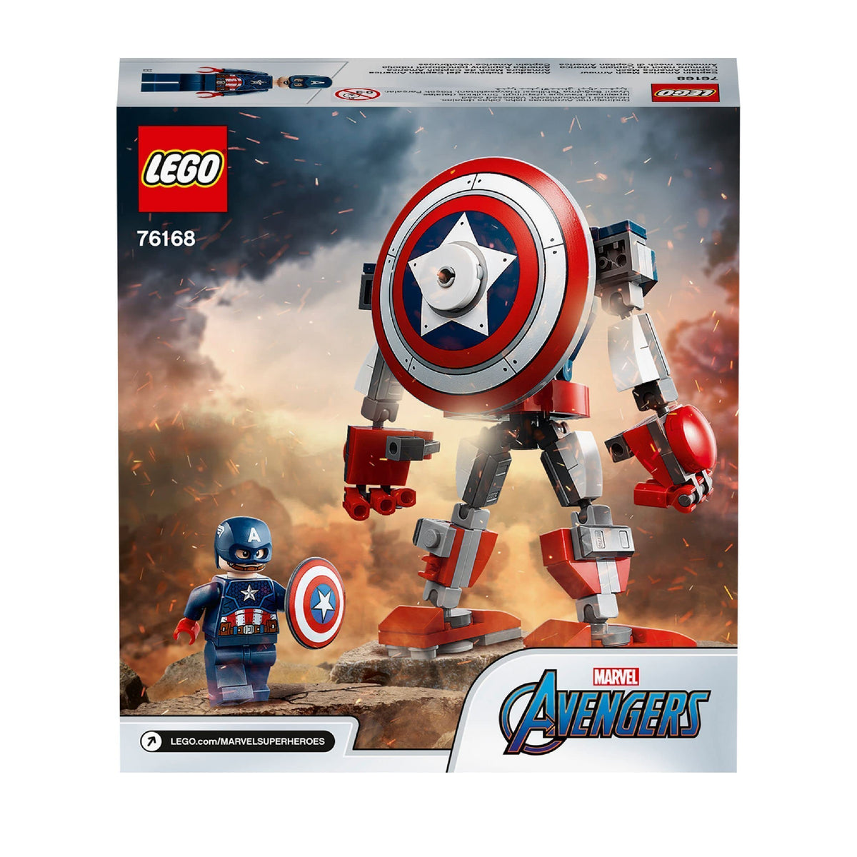 LEGO Marvel Avengers Classic Captain America Mech Armour 76168 Building Kit
