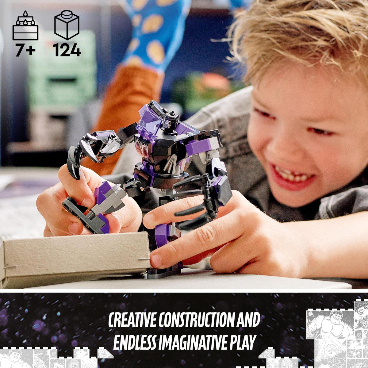 LEGO Marvel Black Panther Mech Armor Building Kit; Collectible Mech and Minifigure for Super-Hero Kids Aged 7+ 76204