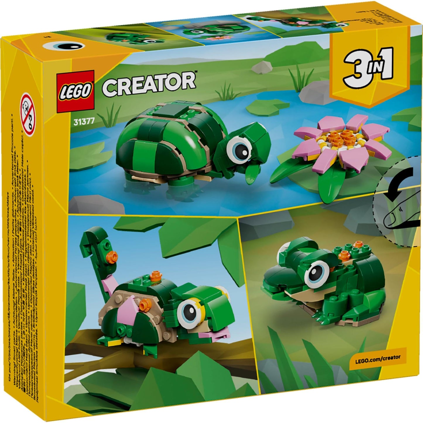 LEGO Creator 3 in 1 Turtle with a Water Lily Flower 31377