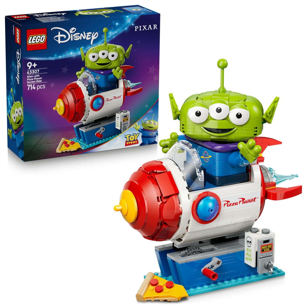 LEGO Disney Pixar Alien mit Pizza Planet Raketenfahrt 43307