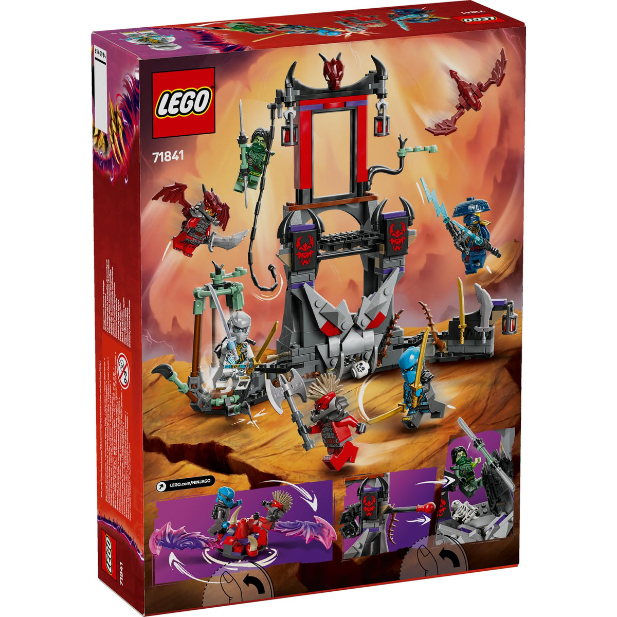 LEGO NINJAGO Dragonian Storm Village Ninja Toy for 7+ Year Old Boys & Girls, Dragons Rising Building Construction Setwith Spinner, 6 Minifigures & Interactive Features, Creative Kids Toys 71841