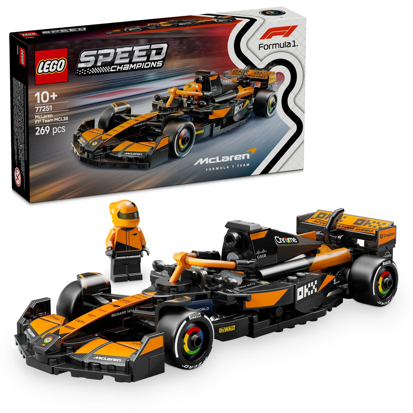 LEGO Speed Champions McLaren F1 Team MCL38 Race Car 77251