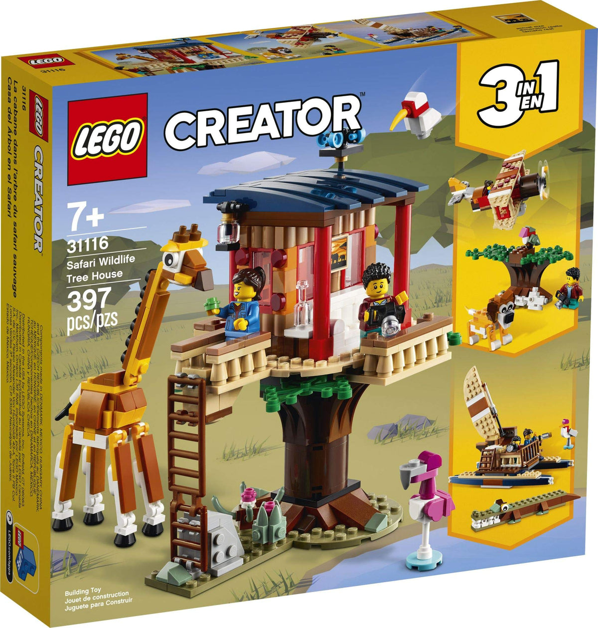 LEGO Creator 3in1 Safari Wildlife Tree House 31116