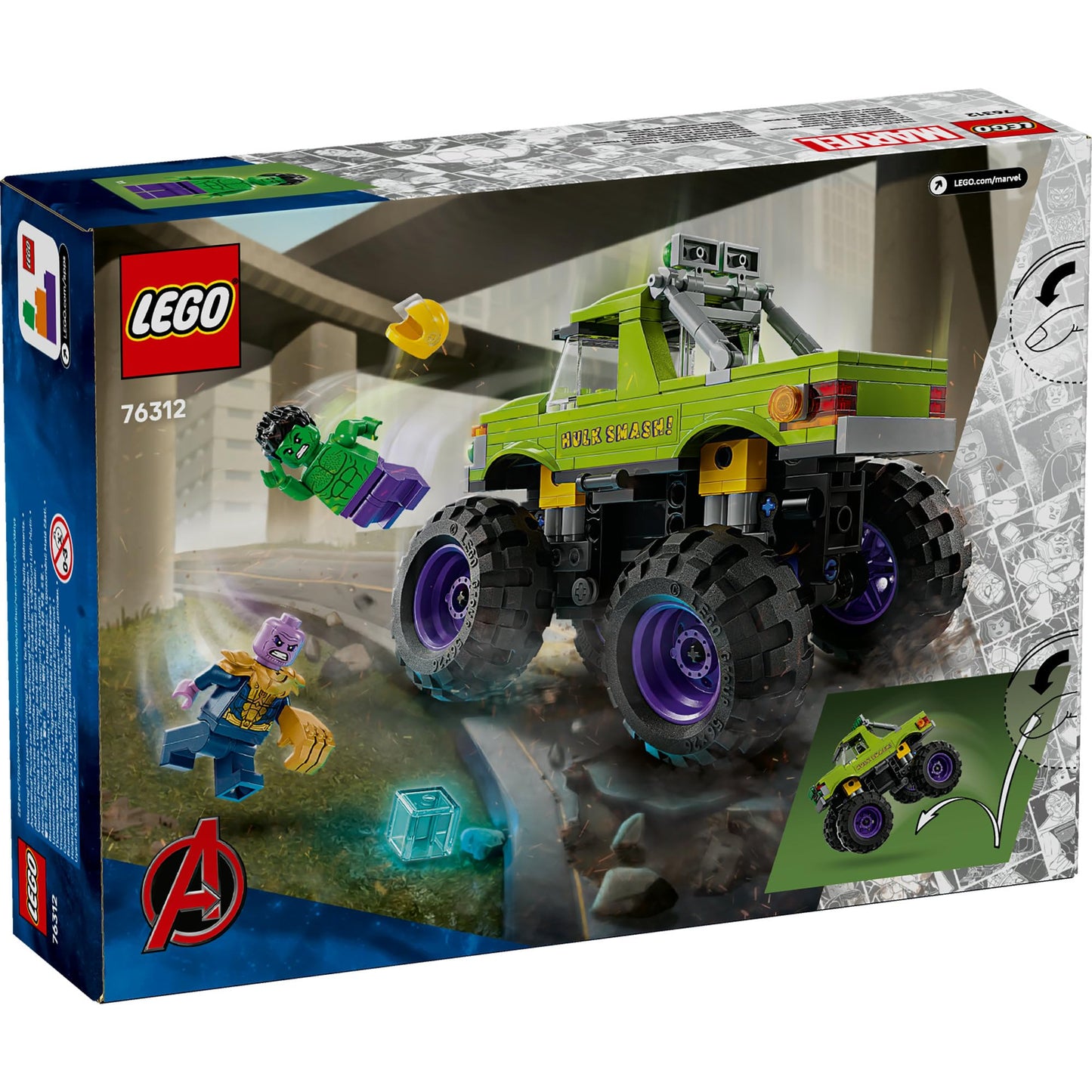 LEGO Super Heroes Marvel The Hulk Truck vs. Thanos 76312