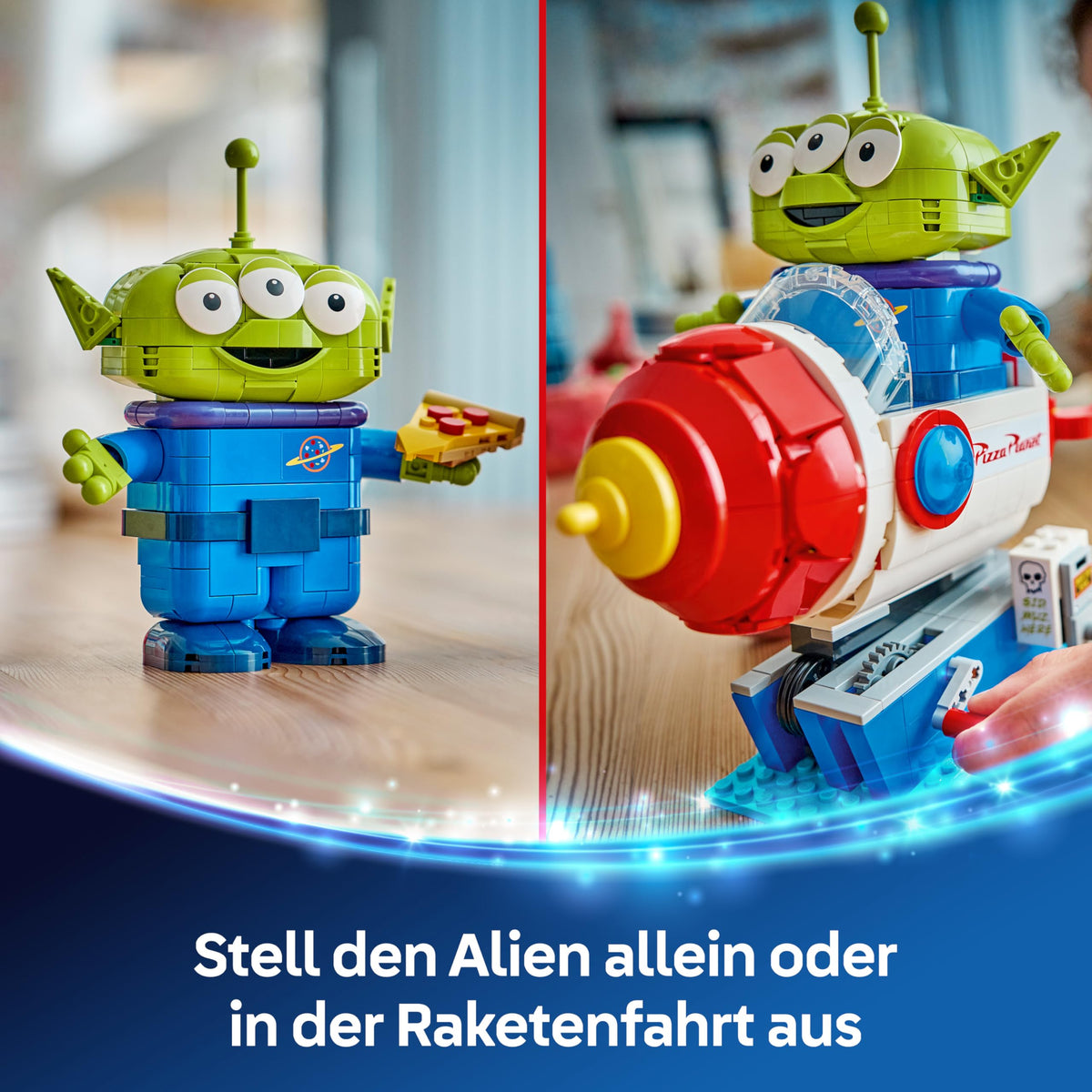 LEGO Disney Pixar Alien mit Pizza Planet Raketenfahrt 43307