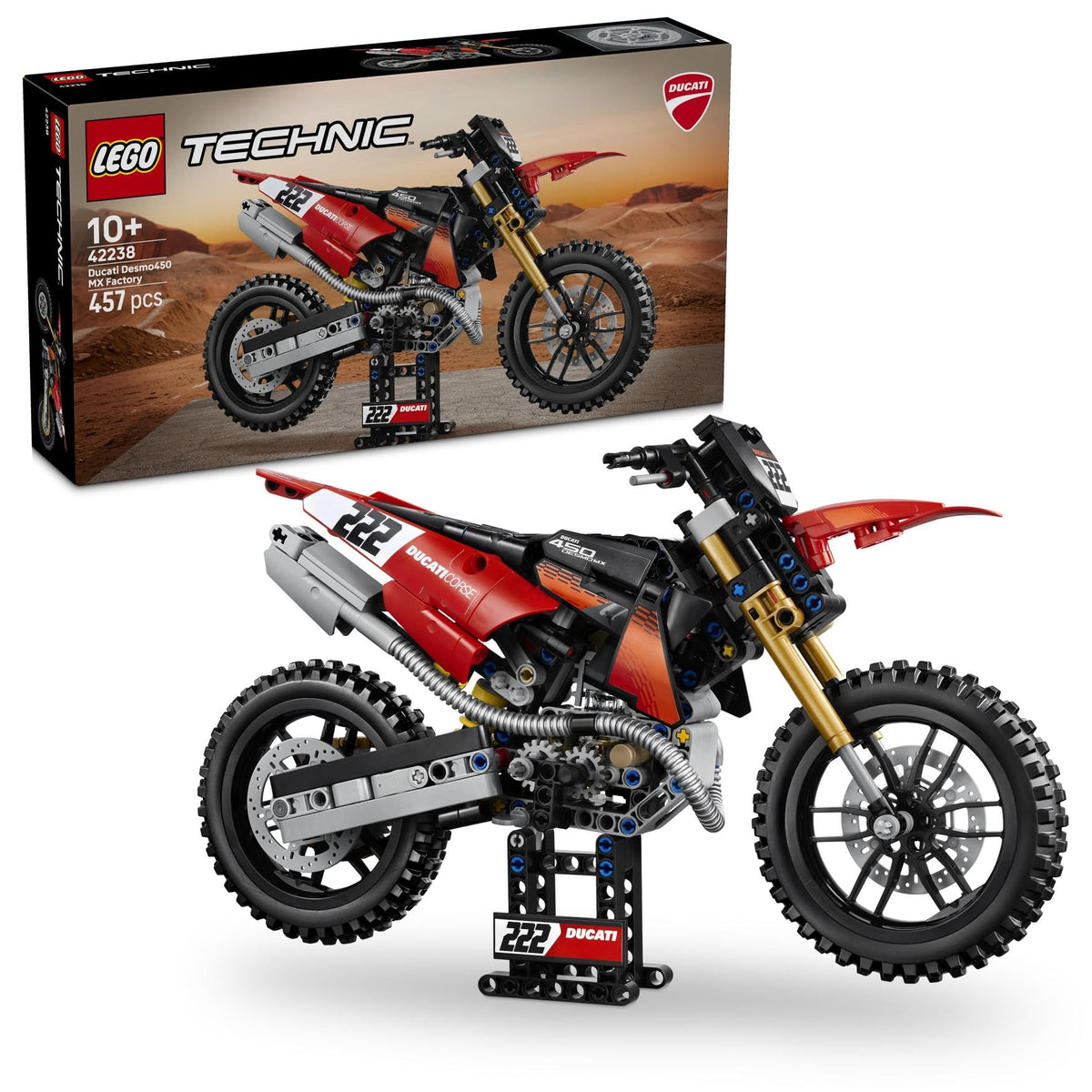 LEGO Technic Ducati Desmo450 MX Factory Bike 42238