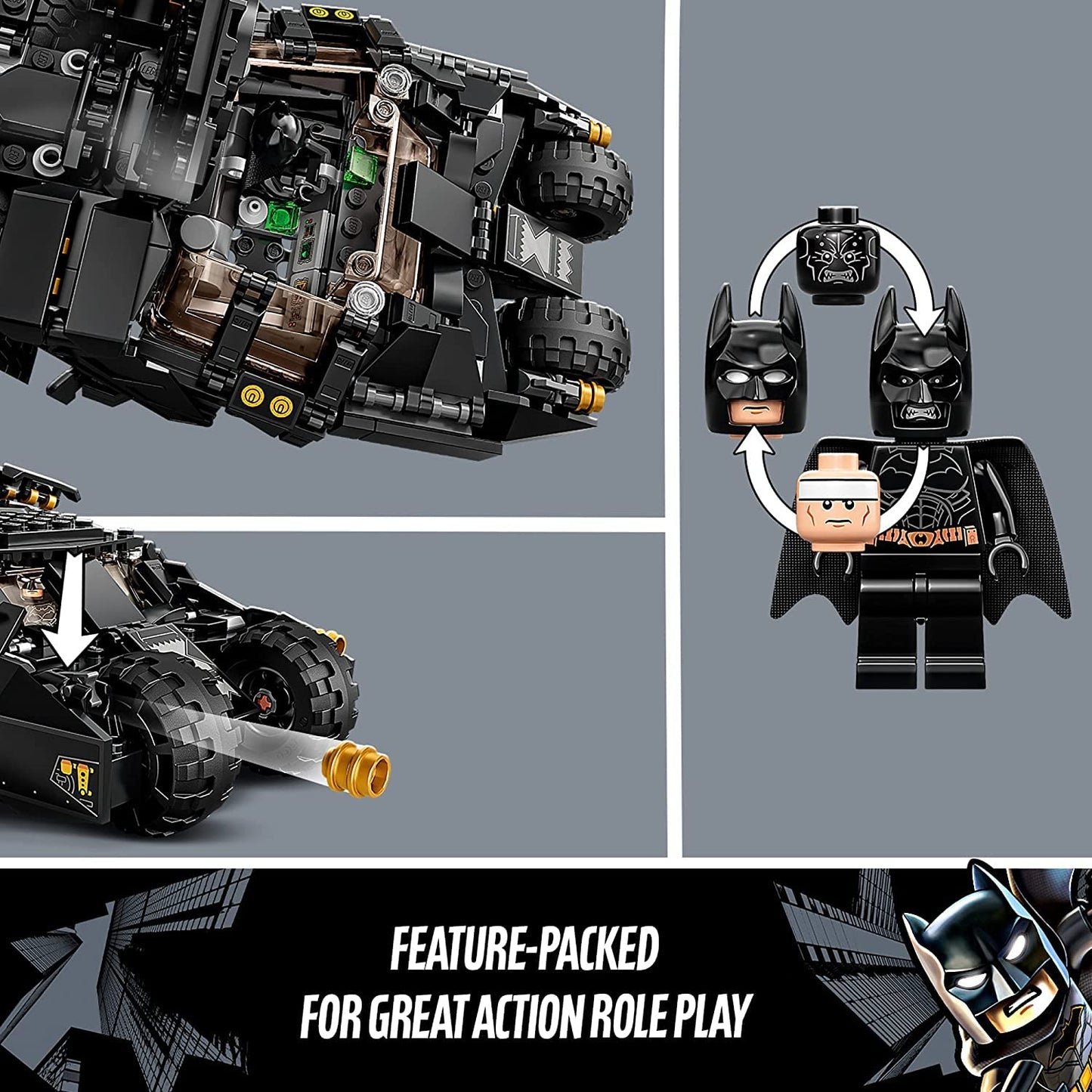 LEGO® Super Heroes DC Batman™ Batmobile™ Tumbler: Scarecrow™ Showdown 76239 Building Kit with Batman and Scarecrow Minifigures