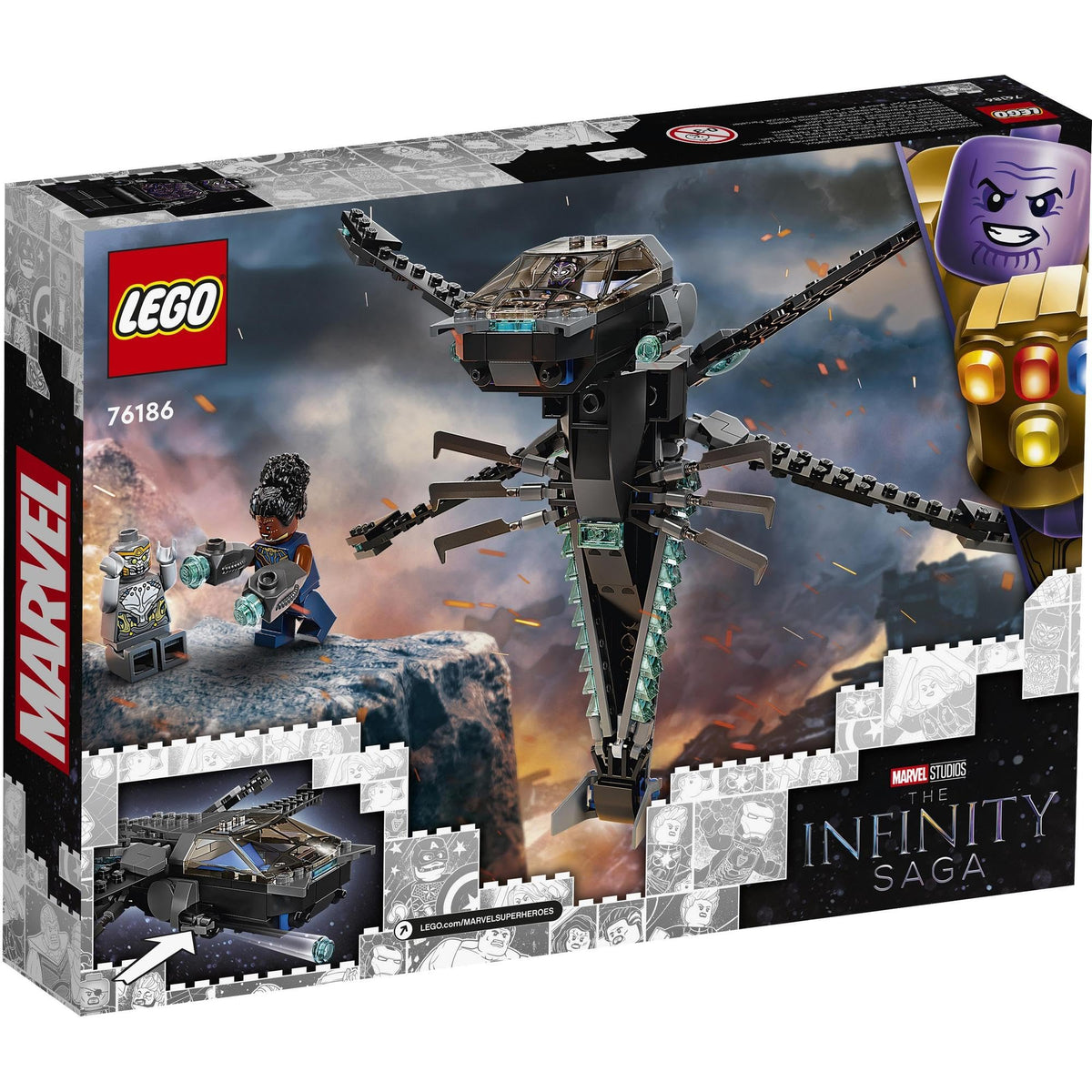 Lego® Super Heroes Marvel Black Panther Dragon Flyer 76186 Building Kit Toy; Create The Final Battle Scene from Avengers: Endgame