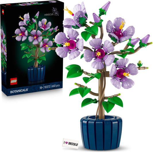 LEGO Botanicals Hibiscus Flower Building Set 10372