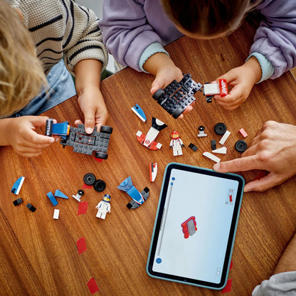 LEGO City F1 Williams Racing & Haas F1 Race Cars Building Toy for 4+ Year Old Boys, Girls & Toddlers, Formula 1 Construction Set with 2 Kids Toy Cars and 2 Driver Minifigures, Model Kit for Fans 60464