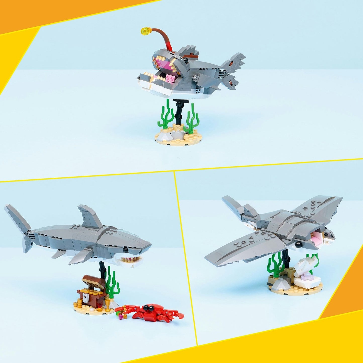 LEGO Creator 3-in-1: Fierce Shark with a Treasure Chest (31381