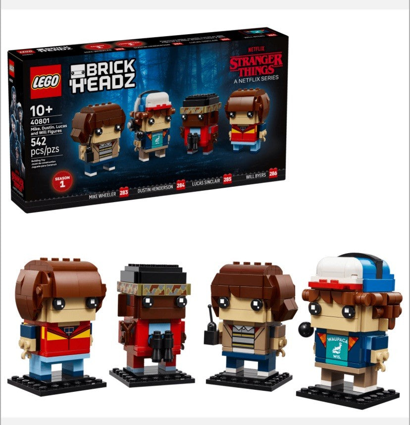 Lego 40801 Mike, Dustin, Lucas and Will Figures Brickheadz - Stranger Things