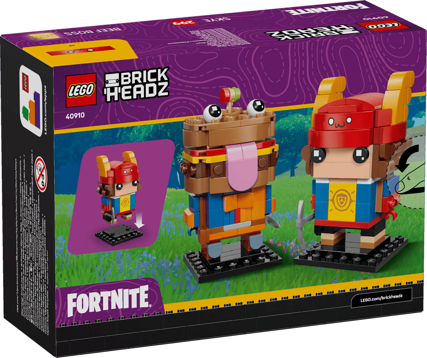 LEGO 40910 Fortnite Beef Boss & Skye Figures BrickHeadz - BRAND NEW / SEALED