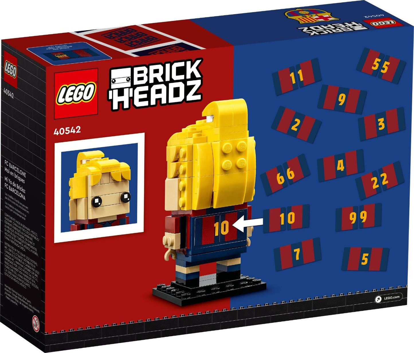 LEGO BrickHeadz 40542 FC Barcelona Go Brick Me